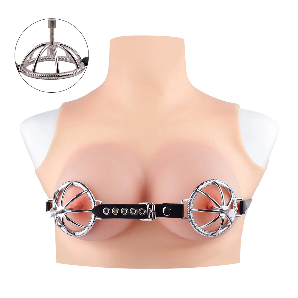 QKKQ-W8137 Sexual Breast Mystic Steel-Spiked Cage