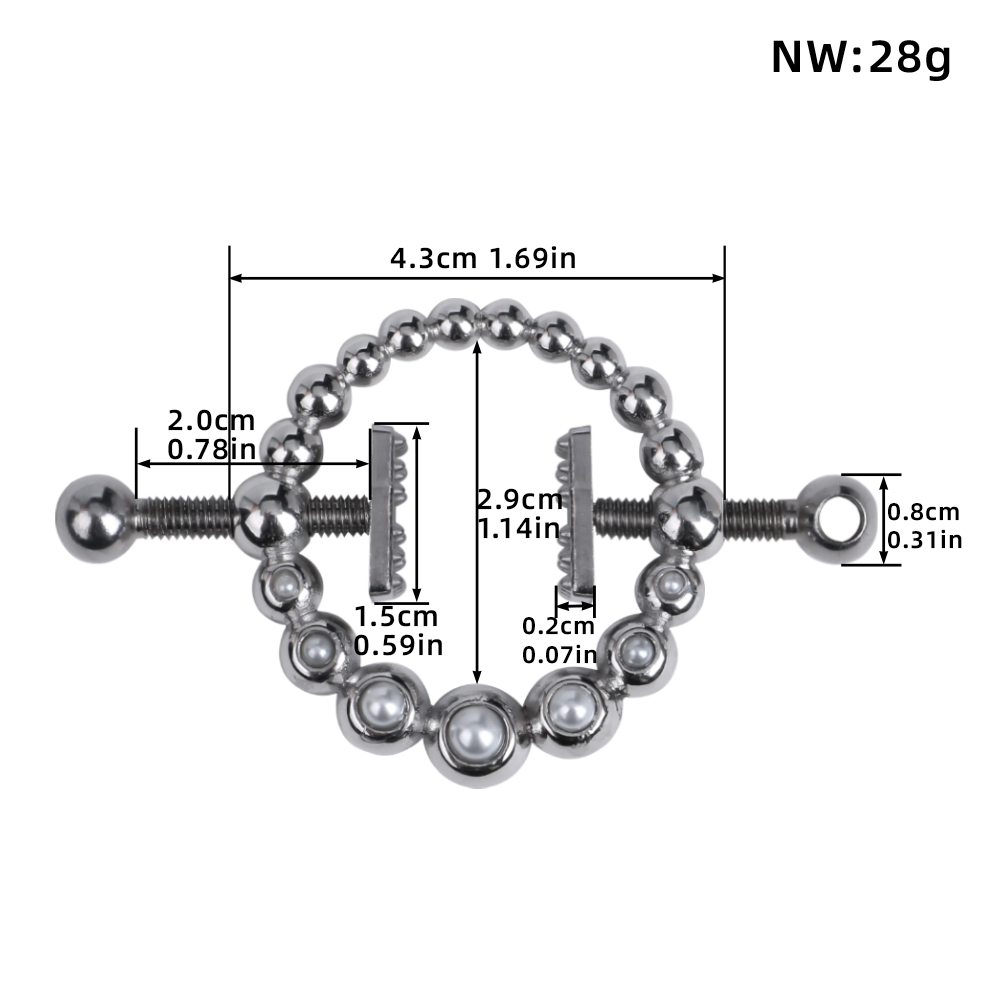 QKKQ-C8049 Nipple Clamps Sky Bead Rings - Image 2