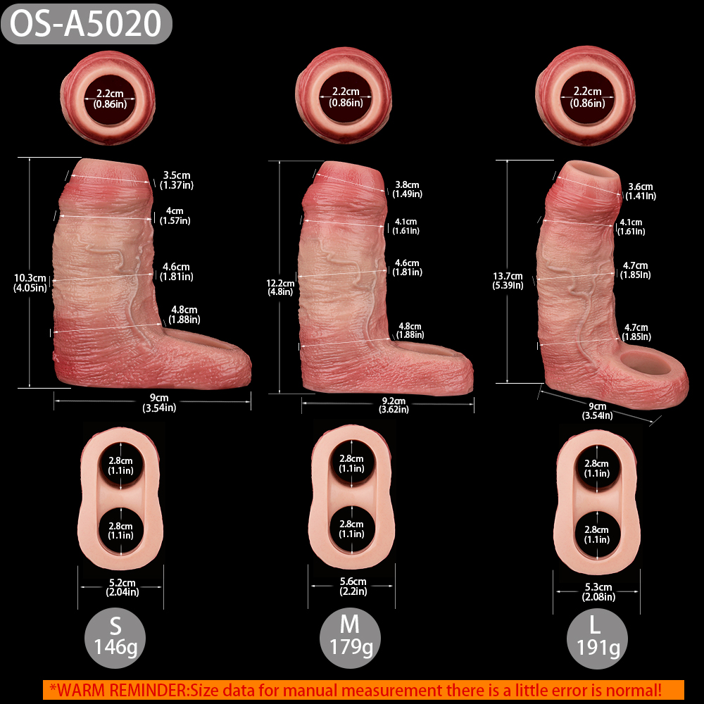 OS-ADL5020 Cyrus Realistic Penis Sleeve for Men Delay Ejaculation - Image 6