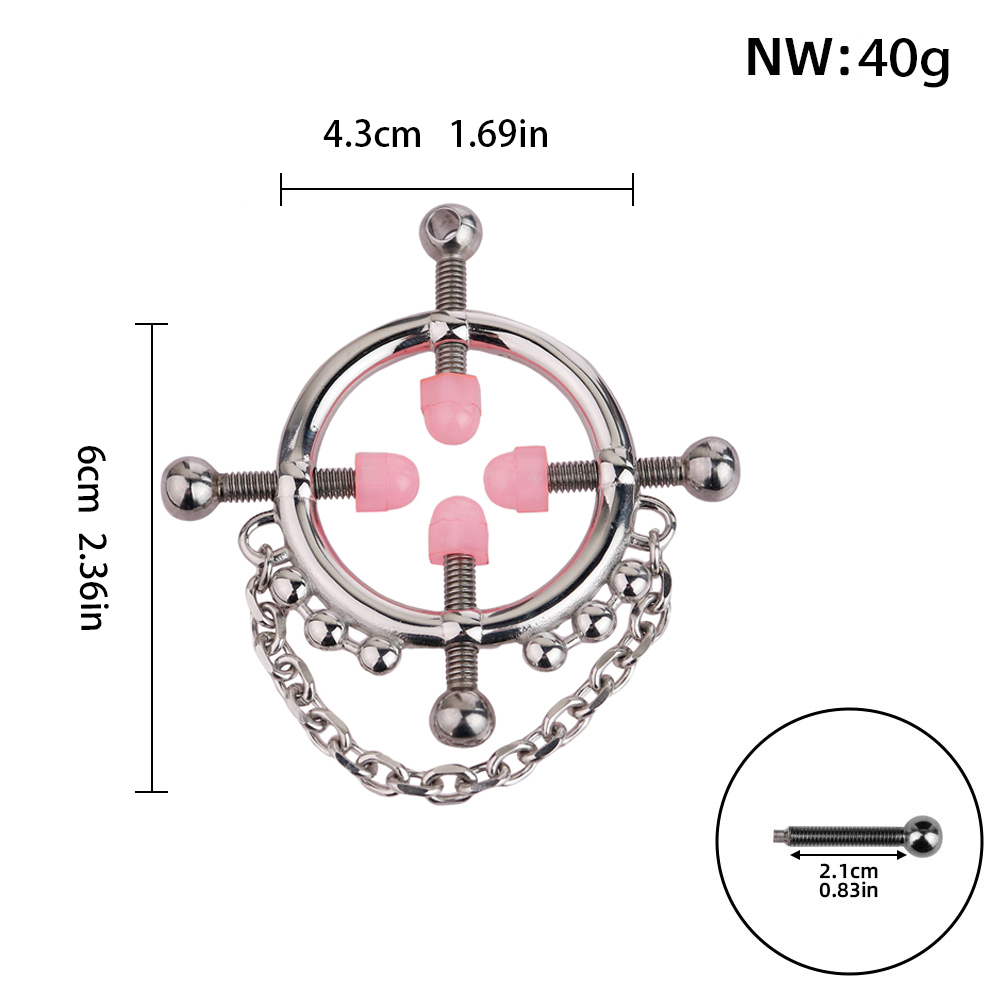 QKKQ-C8084 Nipple Clamps Wandering Heart Chain - Image 2