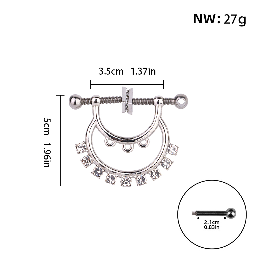 QKKQ-C8083 Nipple Clamps Magnesium Desire Diamond Belt - Image 2